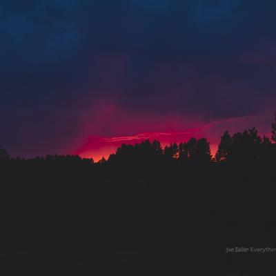 Red Sunset at Night 