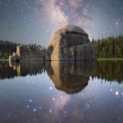 Mirrored Milky Way at Sylvan Lake