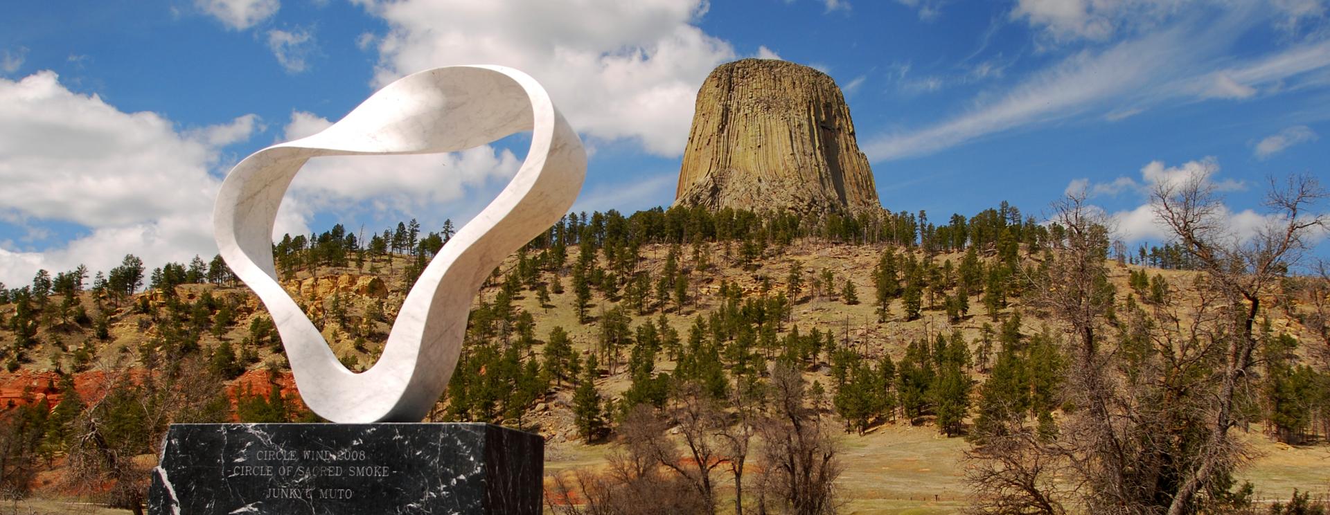 Circle of Smoke Sculpture at Devils Tower National Monument