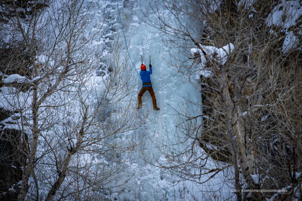 Bridal Veil Falls Ice Climber